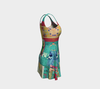 Aspiraling Blue Bird Flare Dress 2-Flare Dress--Zac Z