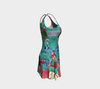Aspiraling Blue Bird Flare Dress-Flare Dress--Zac Z