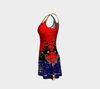 Meandering Colours and Spots of Time Flare Dress 3-Flare Dress--Zac Z