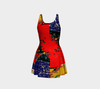 Meandering Colours and Spots of Time Flare Dress 3-Flare Dress--Zac Z