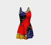 Meandering Colours and Spots of Time Flare Dress 3-Flare Dress--Zac Z