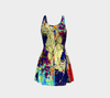 Meandering Colours and Spots of Time Flare Dress 4-Flare Dress--Zac Z