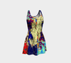 Meandering Colours and Spots of Time Flare Dress 4-Flare Dress--Zac Z