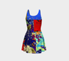 Meandering Colours and Spots of Time Flare Dress 5-Flare Dress--Zac Z