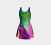 Wind Drawn Texture Flare Dress 2-Flare Dress--Zac Z